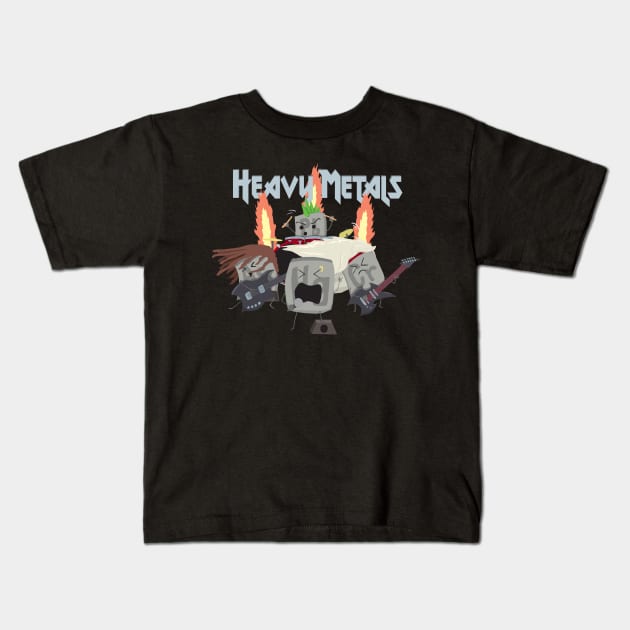 Heavy Metals Kids T-Shirt by tyleraldridgedesign